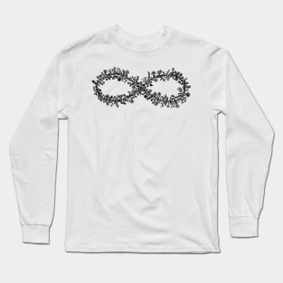Wildflower Infinity Sign - Autism Awareness - Neurodiversity - black Long Sleeve T-Shirt